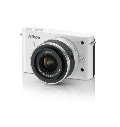 Nikon 1 J1 10.1 MP HD Digital Camera System with 10-30mm VR 1 NIKKOR Lens (white) $496.95