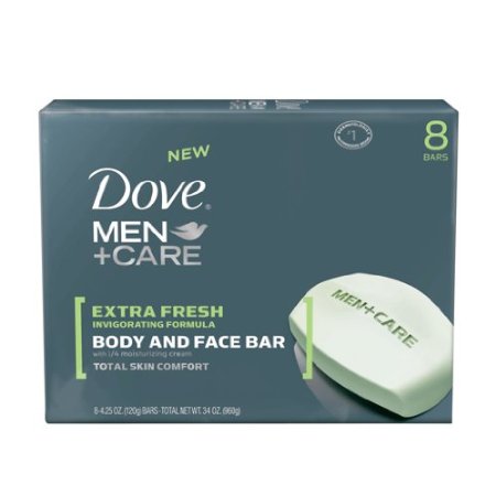 多芬Dove Men + Care 男士護理香皂 (8塊, 4盎司/塊) 點擊coupon后 $6.6免運費