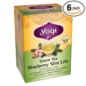 瘦身纖體有機瑜伽茶Yogi Green Tea Blueberry Slim Life 6大包    $17.04包郵