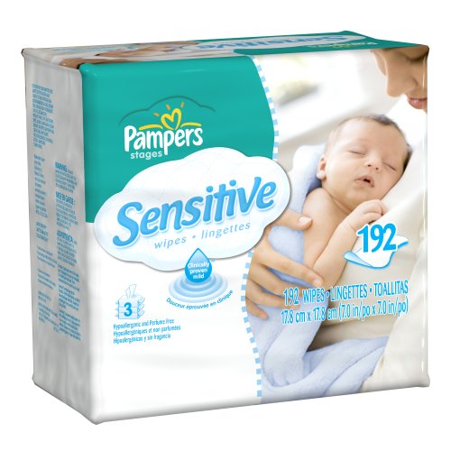 Pampers幫寶適 敏感嬰兒濕紙巾192個裝4件套 $24.44免運費