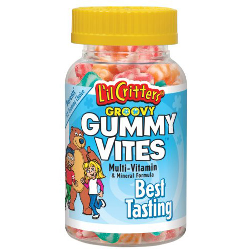 L'il Critters Groovy Gummy Vites Multi-Vitamin & Mineral, Swirly Bears, 70-Count Bottles (Pack of 4) $16.73