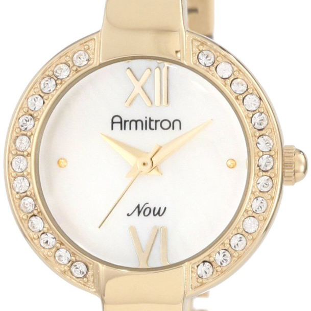 Armitron Women's 75/3881MPGPSET Swarovski Crystal Accented Gold-Tone Dress Watch $29.99