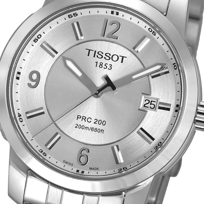 Tissot Men's T014.410.11.037.00 PRC 200 Silver Dial Stainless-Steel Bracelet Watch $253.88