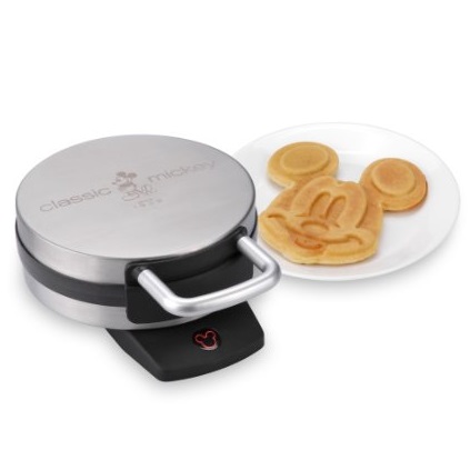 可爱厨具！Disney 迪斯尼 DCM-1 米奇造型华夫饼制作机，原价$60.00，现仅售$18.38 