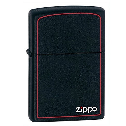 Zippo Black Matte Lighter with Border, only $10.69