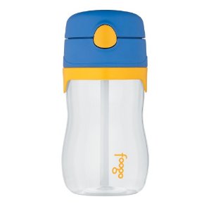 THERMOS FOOGO 11-Ounce Straw Bottle, Blue/Yellow , only $5.13