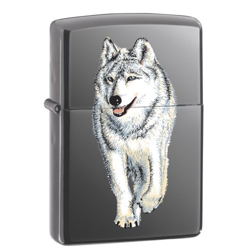 Zippo Wolf Black Ice Pocket Lighter, only $16.12