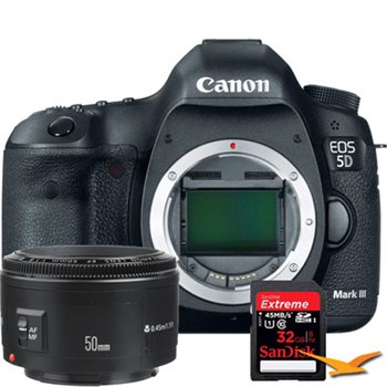 佳能Canon EOS 5D Mark III 全幅单反相机+50mm镜头+32GB闪存卡+$350购物卡 $3499 