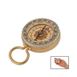 SE Glow-in-the-Dark Brass Compass $4.40