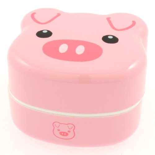 萌死了！粉紅小豬臉Kotobuki 雙層便當盒售$17.27 