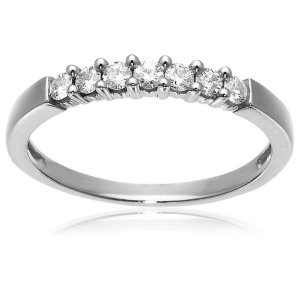 14k White Gold 7-Stone Diamond Ring (1/4 cttw, H-I Color, I1-I2 Clarity) $220.63(55%off)