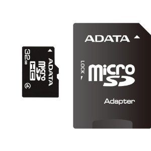 ADATA AUSDH32GCL4-RA1 MicroSDHC 32GB Class 4 + SD Adapter $18.99+free shipping