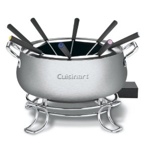 Cuisinart CFO-3SS 3-Quart Electric Fondue Pot 1000-Watt Electric Fondue Set is Suitable for Chocolate, Cheese, Broth and or Oil, Stainless Steel, only $59.06