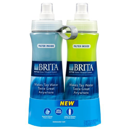Brita 24-Ounce Bottle with Filter, Twin Pack $14.99