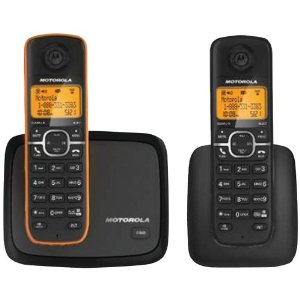 摩托罗拉 Motorola  DECT 6.0 来电显示1拖2无绳电话  $20.99