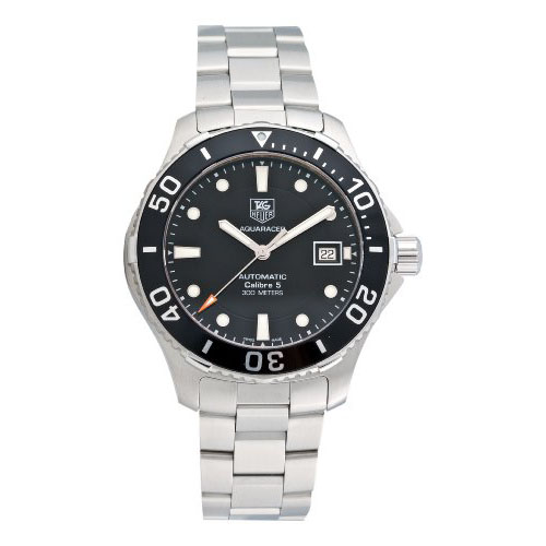 Tag Heuer Men's Aquaracer Calibre 5 Stainless Steel Black Dial Watch  $1,350.00