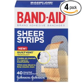 邦迪 Band-Aid 透明创可贴（4盒装，每盒40片） $7.22