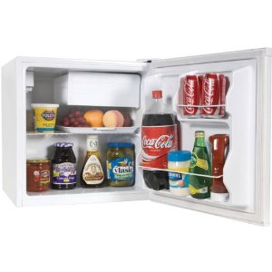 Haier HCR17W 1.7-Cubic Foot Refrigerator/Freezer, White $89.00