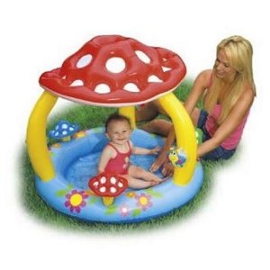 介個好可愛！大蘑菇造型嬰兒游泳池（40
