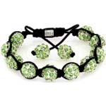 Royal Diamond Apple Green Shamballa Swarovski Crystal Bracelet $28.17