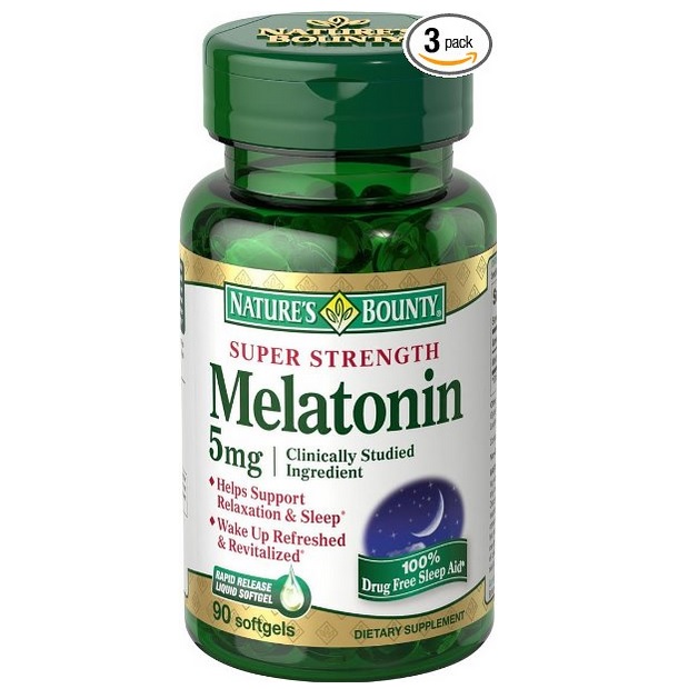 Nature's Bounty Melatonin 5mg, 60 Softgels (Pack of 3), only $11.79, free shipping using SS