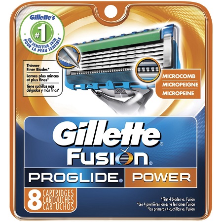 Gillette Fusion Proglide Power Razor Blade Refills for Men, 8 Count, only  $18.08 free shipping after clipping coupon and using SS