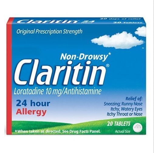 Claritin 24小时抗过敏药片20粒装 $6.19 + 免运费