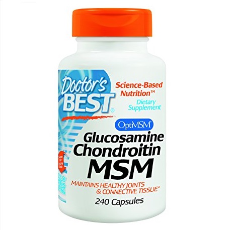 Doctor's Best Glucosamine Chondroitin MSM with OptiMSM, Supports Healthy Joint Structure, Function & Comfort, Cartilage Cushioning,e, 240 Caps, only $18.68 free shipping after  using SS