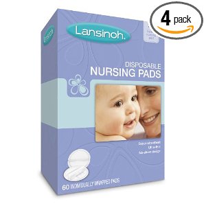 Lansinoh Stay Dry Disposable Nursing Pads for Breastfeeding, 60 Count (Pack of 4) , only $22.75