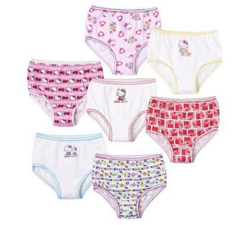 7 Pack Underwear , Little Girls' Hello Kitty $10.99