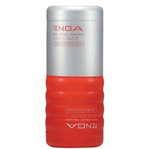 Tenga Double Hole Cup, Red & Silver, Standard (Quantity of 1)  $18.50