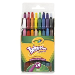 Crayola 可弯曲彩色蜡笔24件套 $2.54
