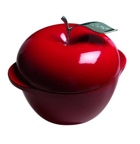 最有爱的锅具来了！Lodge L系列红色苹果3夸脱铸铁锅    $63.99 (62%off)