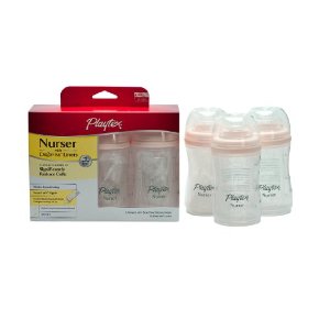 Playtex 3 Pack Baby Drop Ins Nurser Holder 4 Ounce, Colors May Vary $9.15 