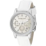 Michael Kors Watches White Leather Chronograph with Stones $129.62 