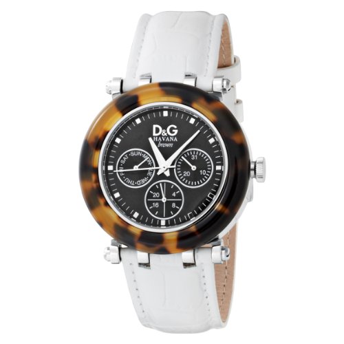大牌半價！D&G Dolce & Gabbana女款DW0599皮質錶帶休閑表$85.29(56%off)