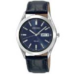 Seiko Men's SNE049 Solar Strap Blue Dial Watch, only$87.32, free shipping