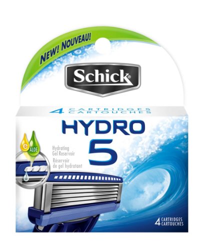 Schick 舒適保濕替換刀頭Hydro 5 Blade Refill 4個裝 點擊coupon后 $6.87包郵