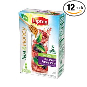 Lipton 蜂蜜冰红茶、冰绿茶12包混合装  $19.54  