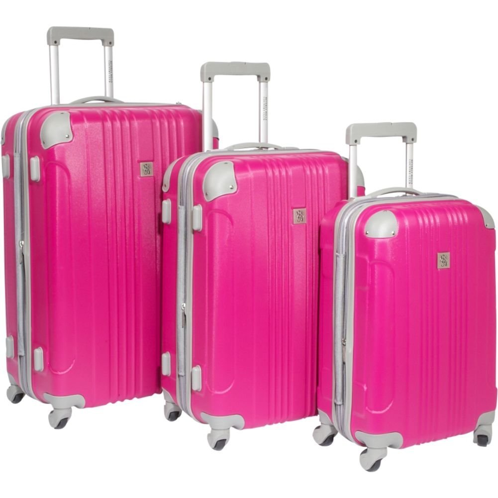 Travelers Choice Luggage Beverly Hills Country Club Malibu 3 Piece Hardside Spinner Set (Magenta)  $148.78