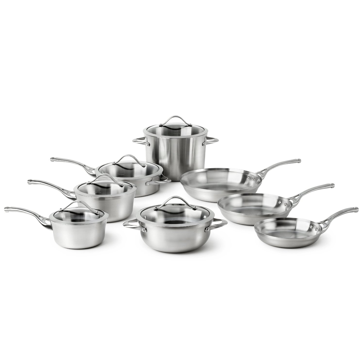 高級鍋具品牌 Calphalon Contemporary系列不鏽鋼廚具13件套$299.99，8件套$200