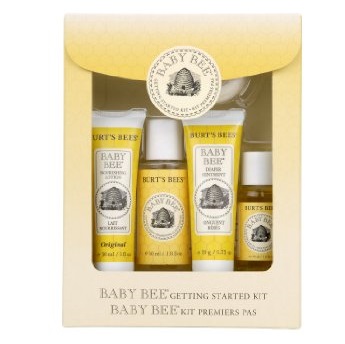 Burt's Bees Baby Getting Started Gift Set, 5 Trial Size Baby Skin Care Products - Lotion, Shampoo & Wash, Daily Cream-to-Powder, Baby Oil and Soap, only $7.79, free shipping