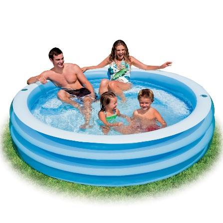 Intex 藍色圓形家用迷你充氣泳池 僅售$44.95免運費