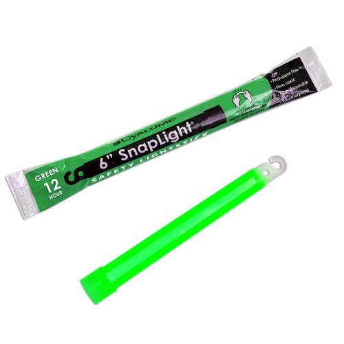 Cyalume SnapLight Industrial Grade Chemical Light Sticks, Green, 6
