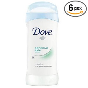 Dove Invisible Solids, Sensitive Skin, 2.6 Ounce Stick (Pack of 6)$16.99
