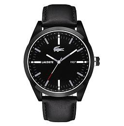 Lacoste Montreal Black Dial Black Leather Mens Watch 2010598   $152.75  (32%off)