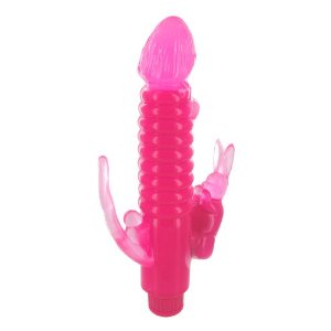Ribbed Rabbit Vibrator With Anal Tickler  $14.16 