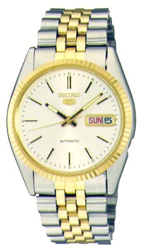 精工 Seiko 5系列 SNXJ90 男款白錶盤雙色不鏽鋼自動機械錶 $77.22