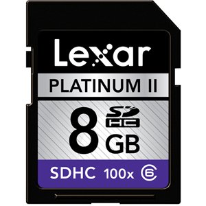 再降！雷克沙Lexar 白金二代 8 GB 闪存卡 SD/SDHC Flash Memory Card $10.13（64%off）