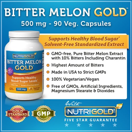 降血糖最佳保健品！美國Nutrigold苦瓜提取物500 mg Bitter Melon GOLD純素食90粒 $13.45包郵